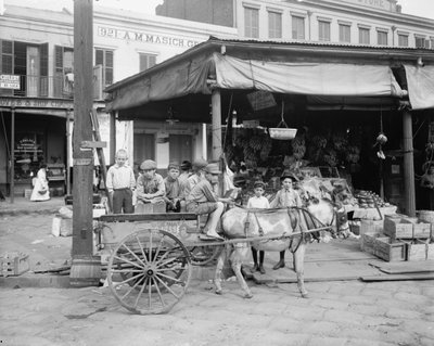 New Orleans, eine Ecke des Französischen Marktes, ca. 1900-10 von Detroit Publishing Co.